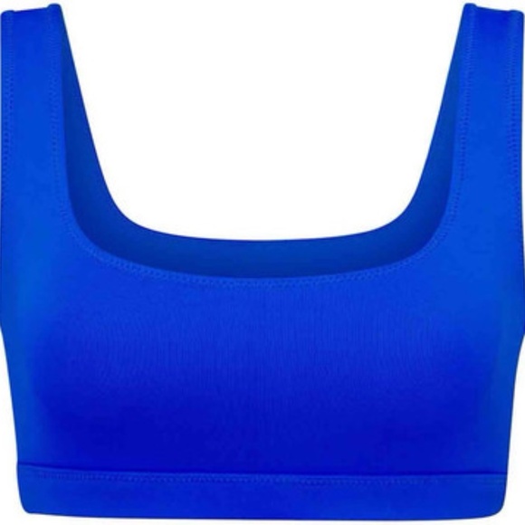 NWT Skims Scoop Tank Bikini Swim Top Cobalt Blue XXS - Picture 1 of 3